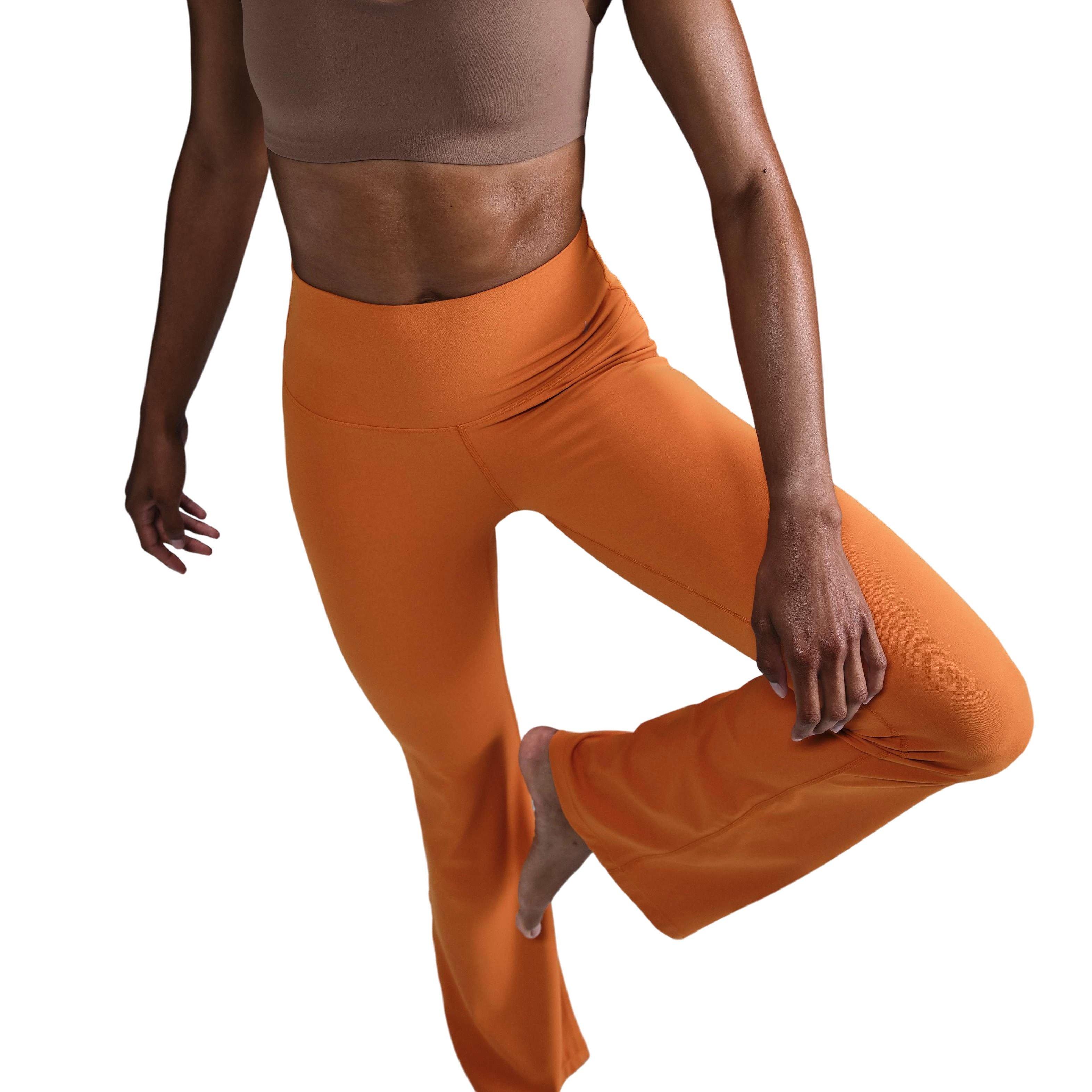 Nike Women's Zenvy High-Waisted Flared Leggings - Orange